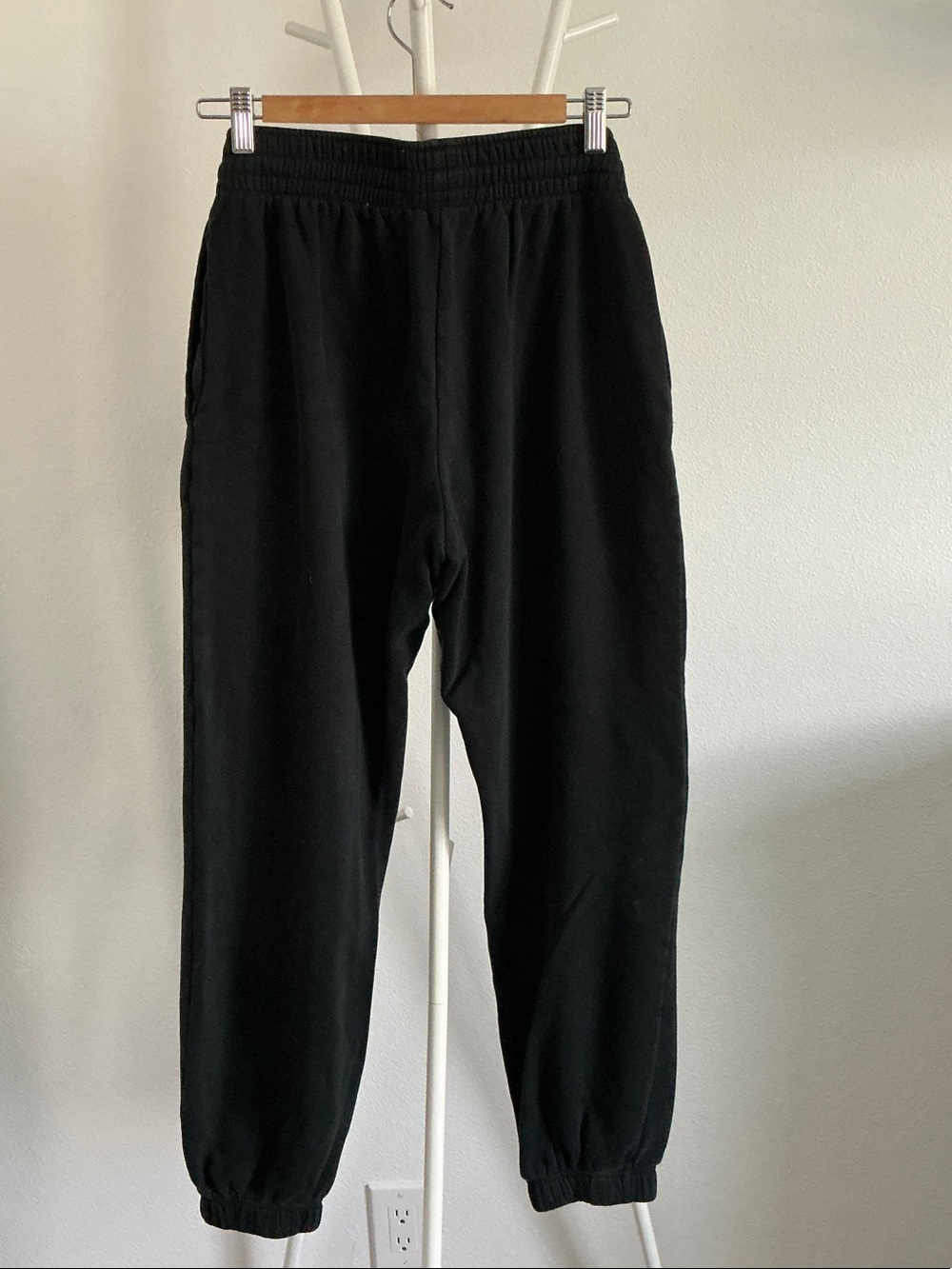 Champion Black Fleece Joggers with Elastic Waist - Picture 2 of 4